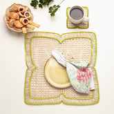 Three Leaf Napkin Ring Beige